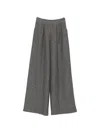 Bye Herringbone-pattern Wide-leg Trousers In Gray
