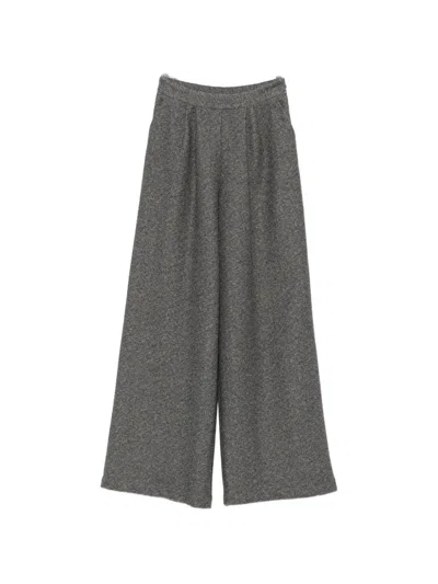 Bye Herringbone-pattern Wide-leg Trousers In Gray