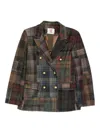 Bye Patchwork Design Double-breasted Jacket In Multi