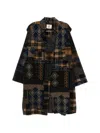 PATCHWORK CHECK-PATTERN COAT