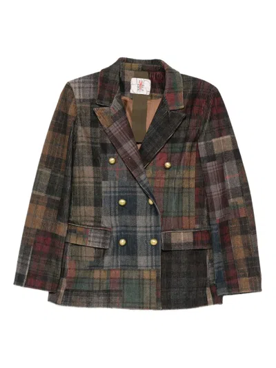 BYE BYE PATCHWORK DESIGN DOUBLE-BREASTED JACKET