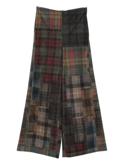 Bye Patchwork Trousers In Green