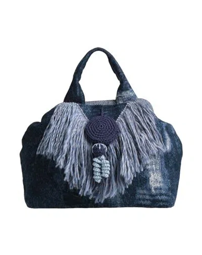 Bye Woman Handbag Navy Size - Acrylic, Wool, Viscose In Blue