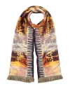 Bye Woman Scarf Brown Size - Acrylic, Wool, Viscose In Brown