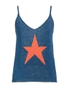 Bye Woman Top Blue Size Onesize Viscose, Lurex