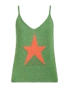 Bye Woman Top Green Size Onesize Viscose, Lurex In Green