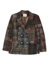 Bye Patchwork Design Double-breasted Jacket In Multi