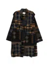 Bye Patchwork Check-pattern Coat In Multi