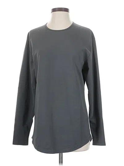 Pre-owned Bylt Long Sleeve Top Gray Crew Neck Tops
