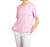 Bylyse Mercerized Cotton Tee In Icing Pink In Multi