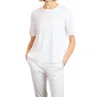 Bylyse Mercerized Cotton Tee In White In White
