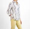 Bylyse Printed Seersucker Dot Blouse In Mimosa In Beige