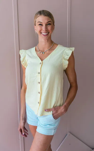 B.young Bafalakka Ruffle Top In Yellow
