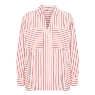 B.young Byfento Long Shirt Raspberry Sorbet In Pink
