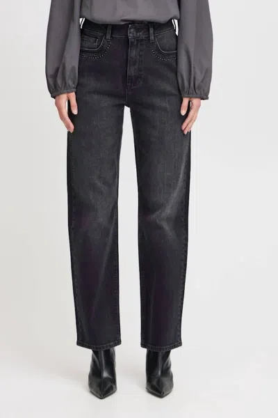 B.young Bylara Jeans In Black Denim In Gray