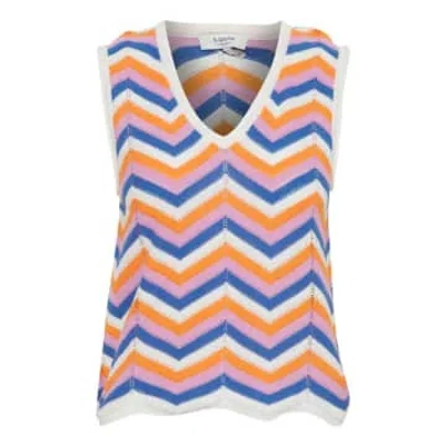 B.young Bynaski Stripe Knitted Top Marshmallow Mix In Multi
