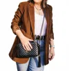 B.young Corduroy Blazer In Bronze In Burgundy