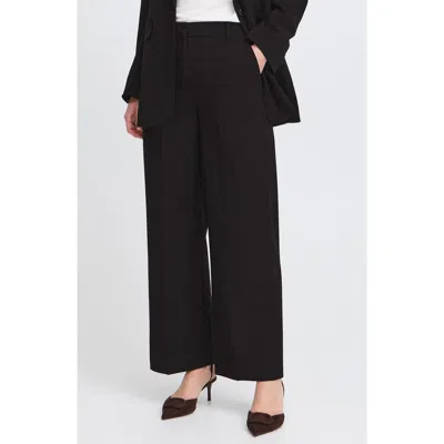 B.young Danta Wide Leg Cropped Pants In Black