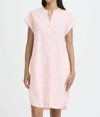 B.young Ellana Shirt Mini Dress In Parfait Pink