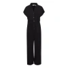 B.YOUNG FALAKKA BLACK V-NECK JUMPSUIT