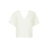B.YOUNG FALAKKA V NECK BLOUSE IN MARSHMALLOW