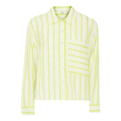 B.young Funda Ls Shirt In Sunny Lime Mix In Green