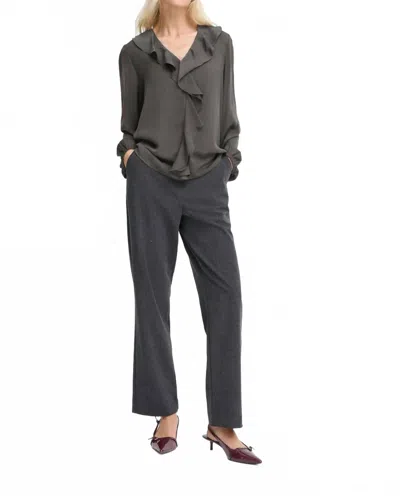 B.young Igomi Long Sleeve Blouse In Asphalt In Gray