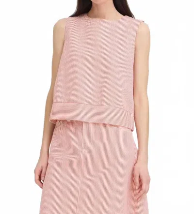 B.young Laro Tank Top In Molten Lava Stripe Red In Pink