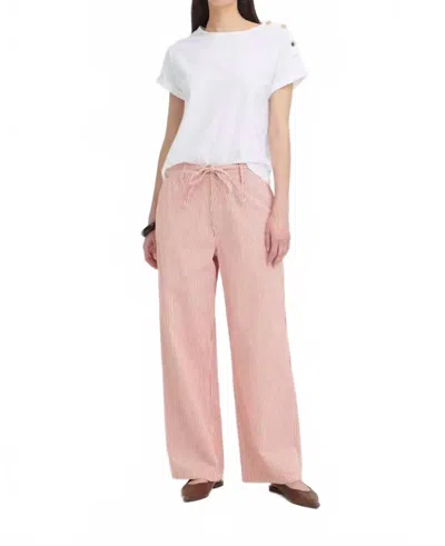B.young Laro Trousers In Molten Lava Stripe Red In Pink