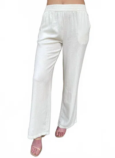 B.young Linen Blend Pants In Cream In Multi