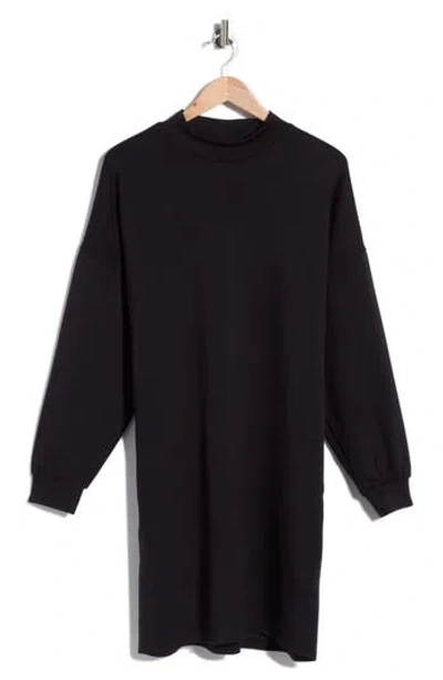 B.young Long Sleeve Mock Neck Sweater Dress In Black