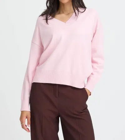 B.young Manina V-neck Sweater In Hot Pink
