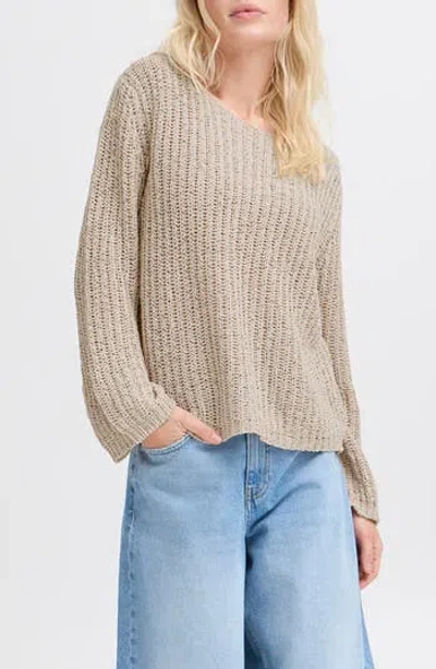 B.young Mara Crewneck Knit Top In Neutral