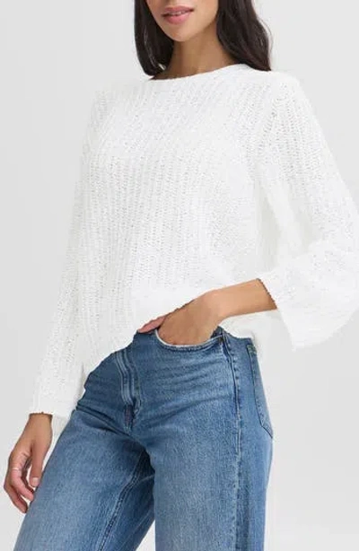 B.young Mara Crewneck Knit Top In White
