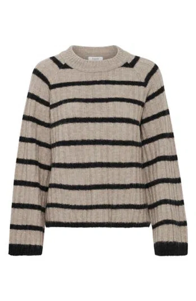 B.young Marianne Striped Sweater In Gray