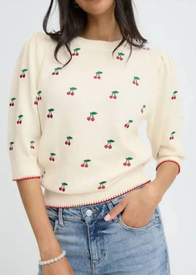 B.young Melba Crew Neck Sweater In Marshmallow In White