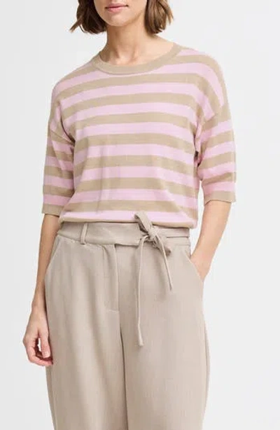B.young Morla Cotton Knit Top In Multi