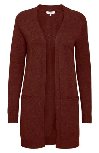 B.young Nonina Longline Cardigan In Brown