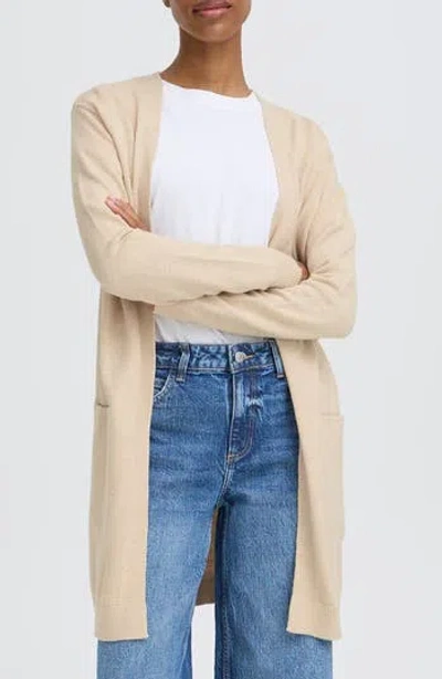 B.young Nonina Longline Cardigan In Brown