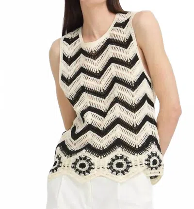 B.young Oesra Slipover Top In Black White