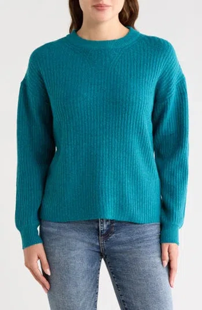 B.young Onema Long Sleeve Crewneck Knit Sweater In Animal Print