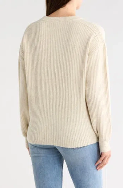 B.young Onema Long Sleeve Crewneck Knit Sweater In Neutral