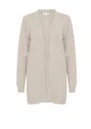 B.young Open Front Cardigan In Beige In Beige