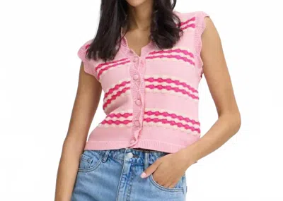 B.young Osanra Knit Waistcoat In Pink