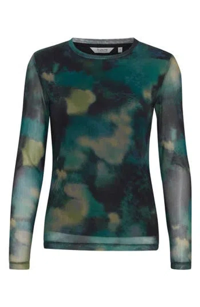 B.young Paloma Mesh Long Sleeve Top In Multi