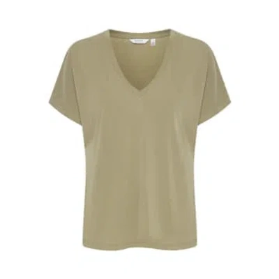 B.young Perl V Bat T-shirt In Aloe In Green