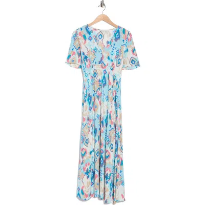 B.young Printed Maxi Dress In Blue