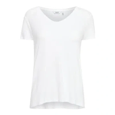 B.young Rexima V Neck T-shirt In Optical White