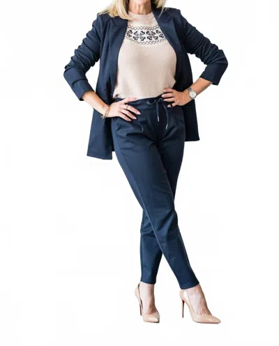 B.young Rizetta Long Blazer In Copenhagen Night In Blue