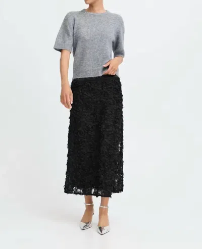 B.young Rosalinda Midi Skirt In Black In Yellow